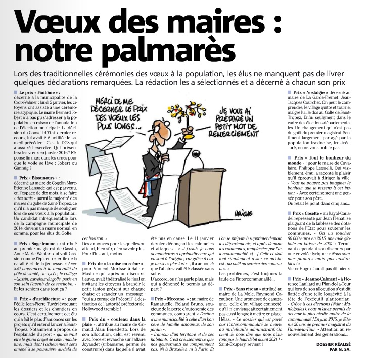 VM palmarès 2015 voeux